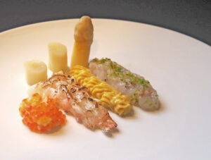 Langoustine, asperge