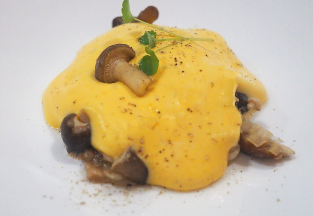 Espoema van flespompoen en paddenstoelen